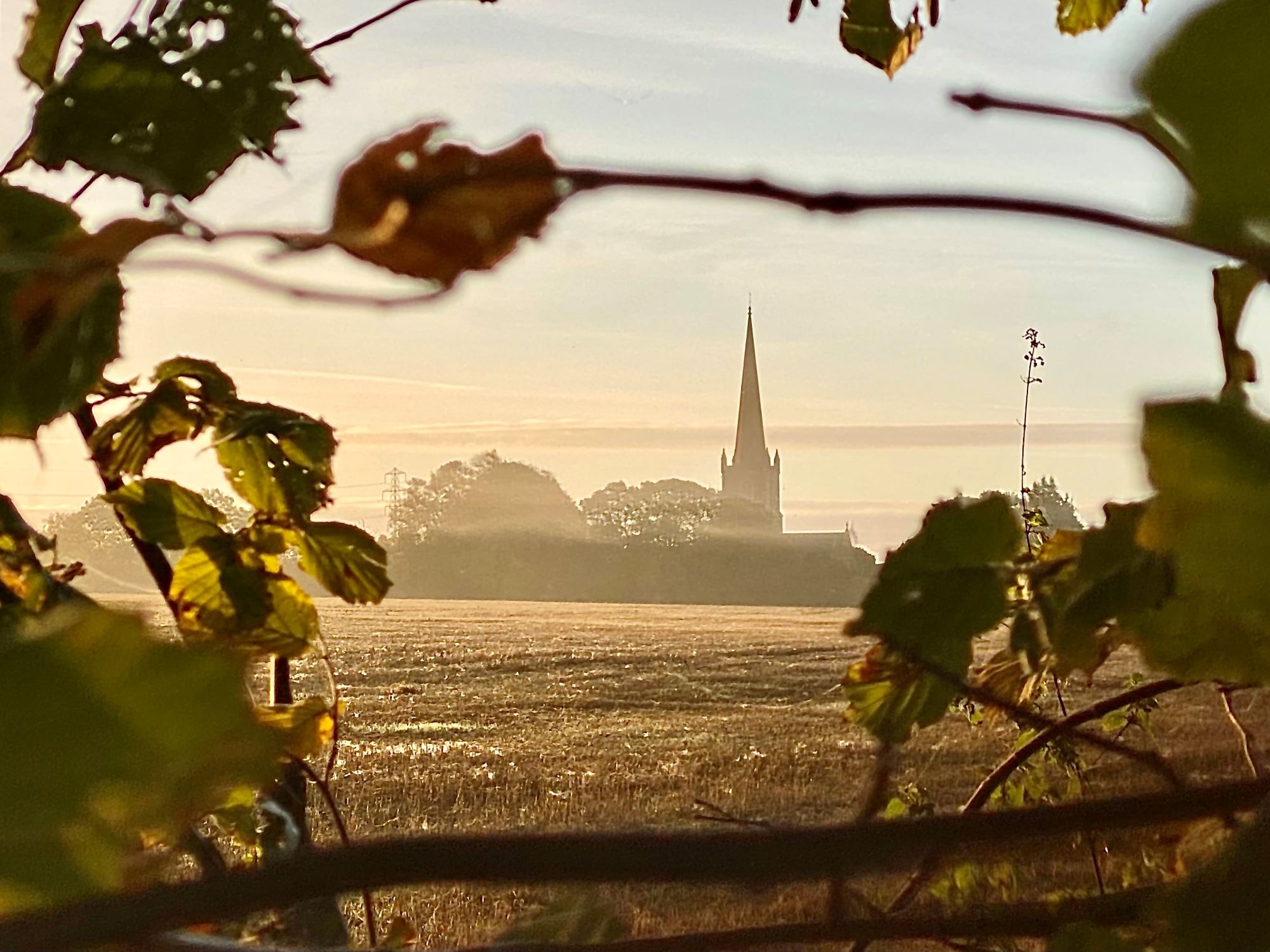 Winterbourne Church at sunrise