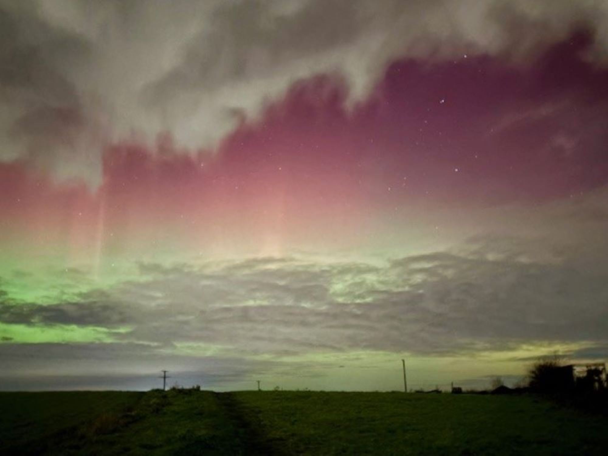 Emma Penney Northern lights over Winterbourne